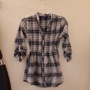 Plaid Button-Up Shirt
